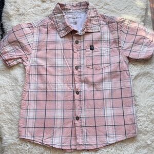 Calvin Klein 4T Kids Light Pink Checkered Shirt